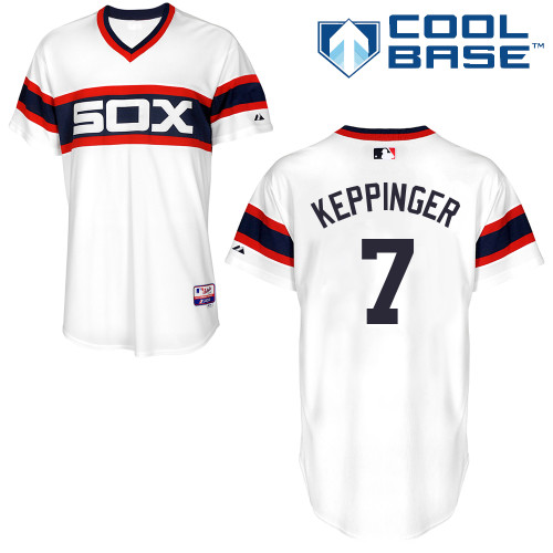 Jeff Keppinger #7 Youth Baseball Jersey-Chicago White Sox Authentic Alternate Home MLB Jersey